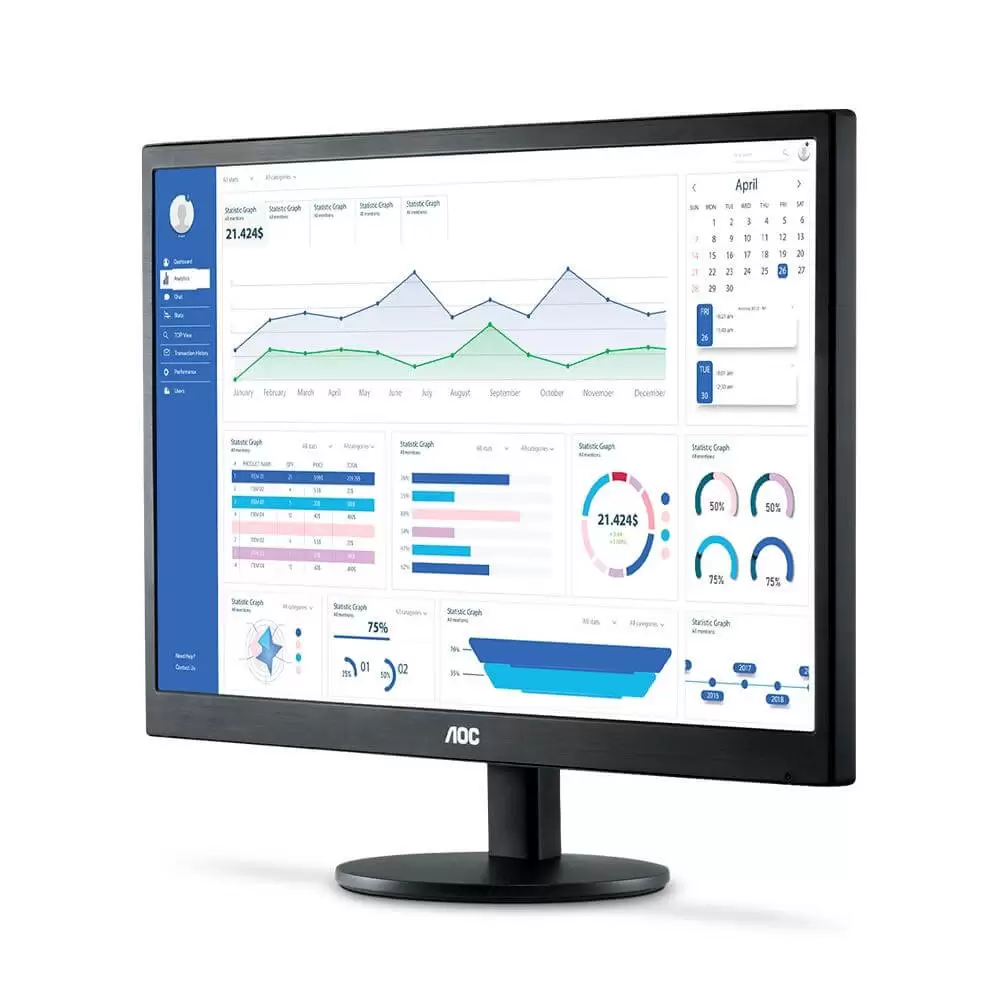 Monitor LED 21,5" Slim 60Hz 21.5 AOC 16.7M Colors