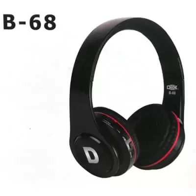 Headphone Bluetooth B-68 DEX Preto com Vermelho - Imagem 5