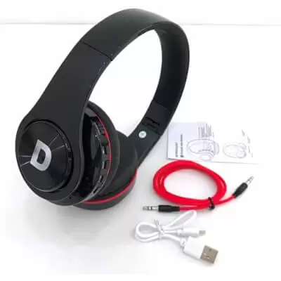 Headphone Bluetooth B-68 DEX Preto com Vermelho - Imagem 4
