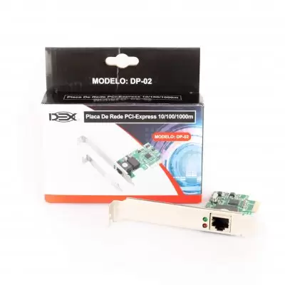 Placa de Rede PCI-Express 10-100-1000 Mbps DP-02 DEX Preto