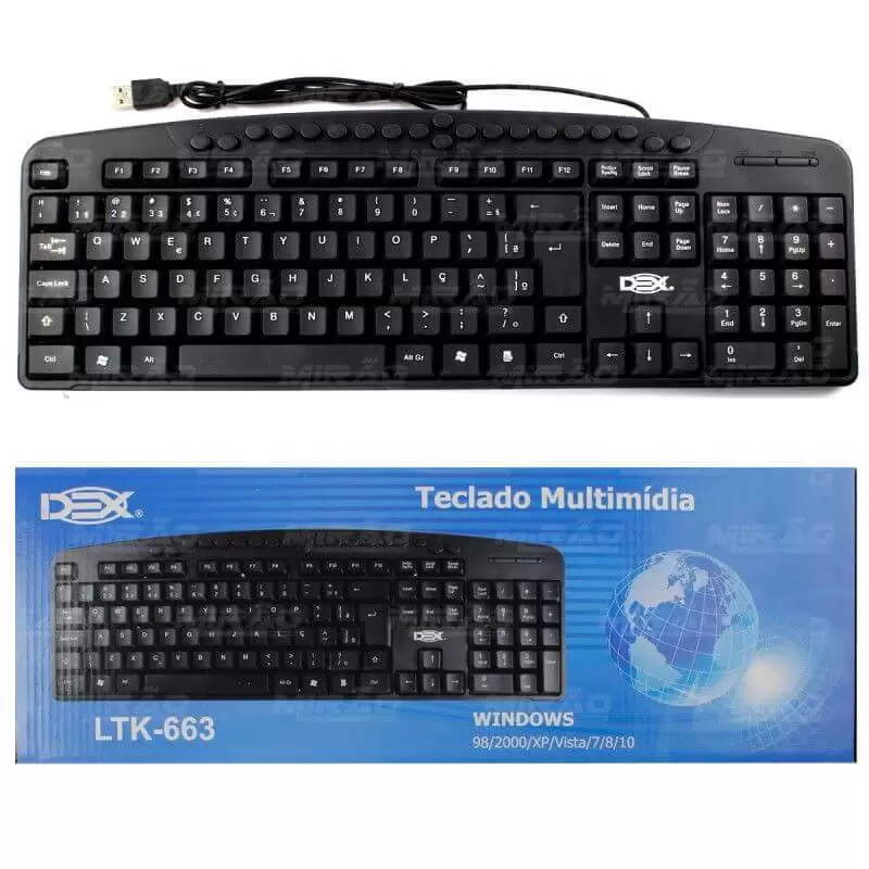 Teclado USB Comum Multimidia LTK-663 DEX - Imagem 2