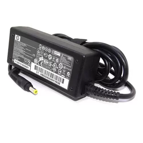 Fonte para Notebook HP Pino Amarelo Fino 65w Bivolt 18.5v 3.5a Preta