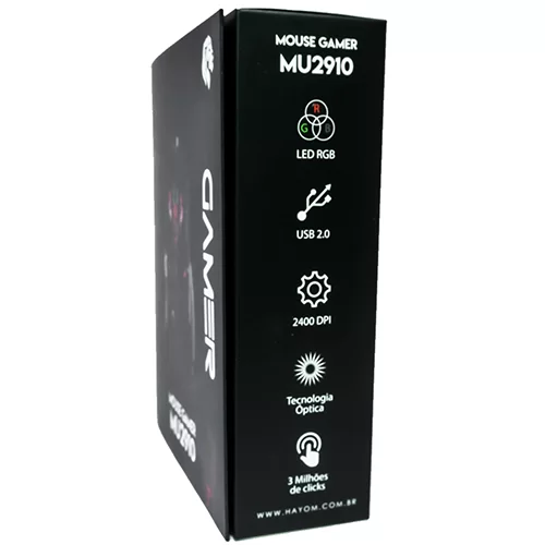 Mouse Gamer Hayom MU-2910 DPI 6 Botões Preto com LED - Imagem 4