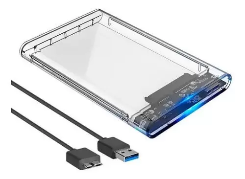 Case Transparente para HD Sata 2,5" HDD ou SSD USB 3.0 - Imagem 2