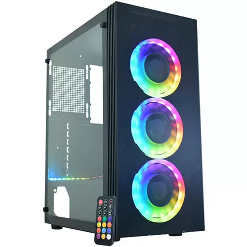 Gabinete Gamer Asgard IV CG-04Z5 K-mex Com 3 Coolers RGB