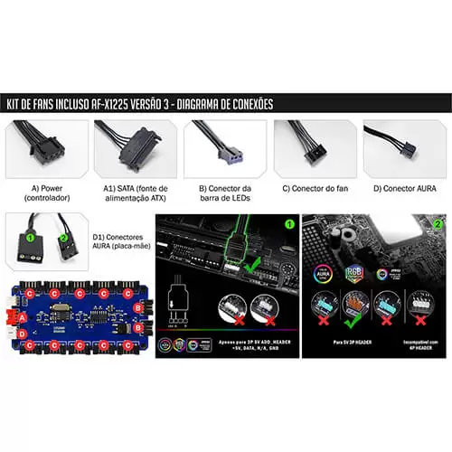 Gabinete Gamer Asgard IV CG-04Z5 K-mex Com 3 Coolers RGB - Imagem 9