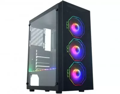 Gabinete Gamer Asgard Polygon CG-02Z5 K-Mex com 3 Coolers
