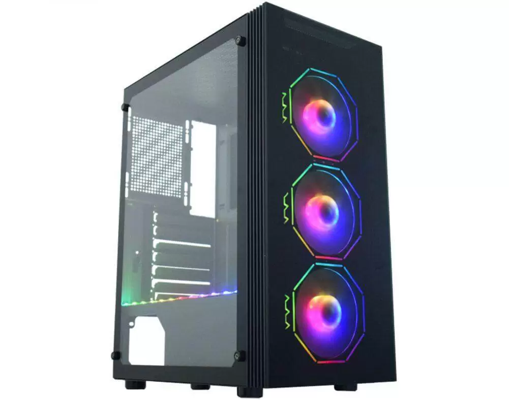 Gabinete Gamer Asgard Polygon CG-02Z5 K-Mex com 3 Coolers
