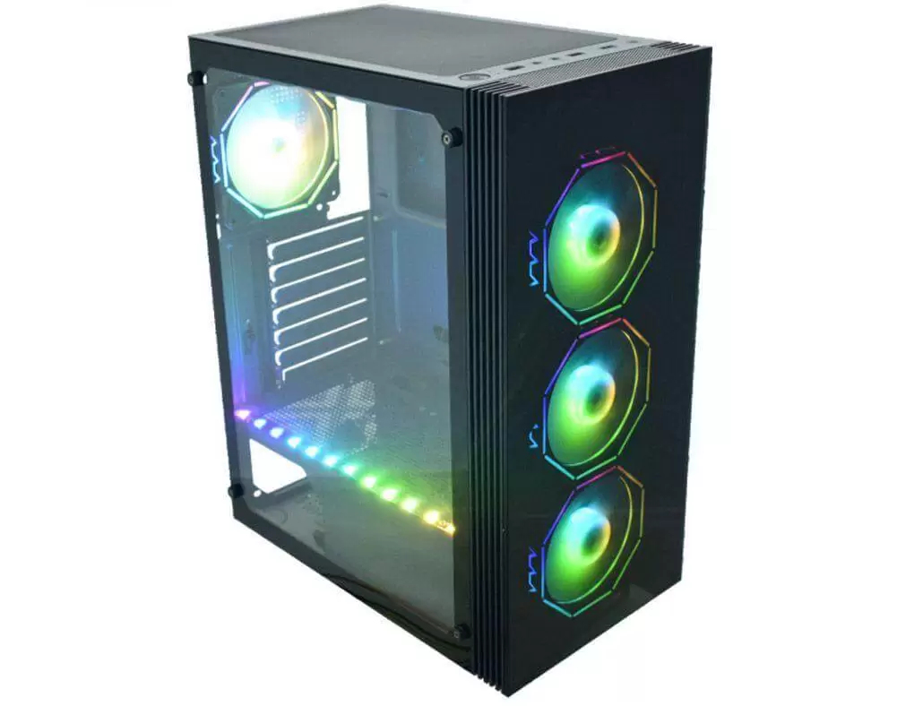 Gabinete Gamer Asgard Polygon CG-02Z5 K-Mex com 3 Coolers - Imagem 6