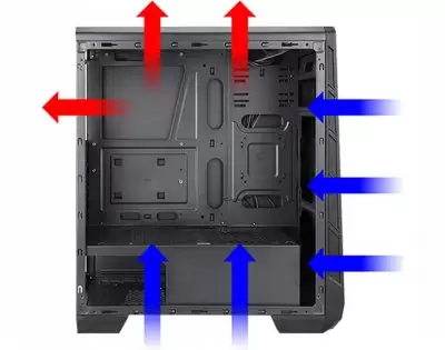 Gabinete Gamer Vamp CG-04P9 K-mex Com 3 Cooler Azul - Image 2