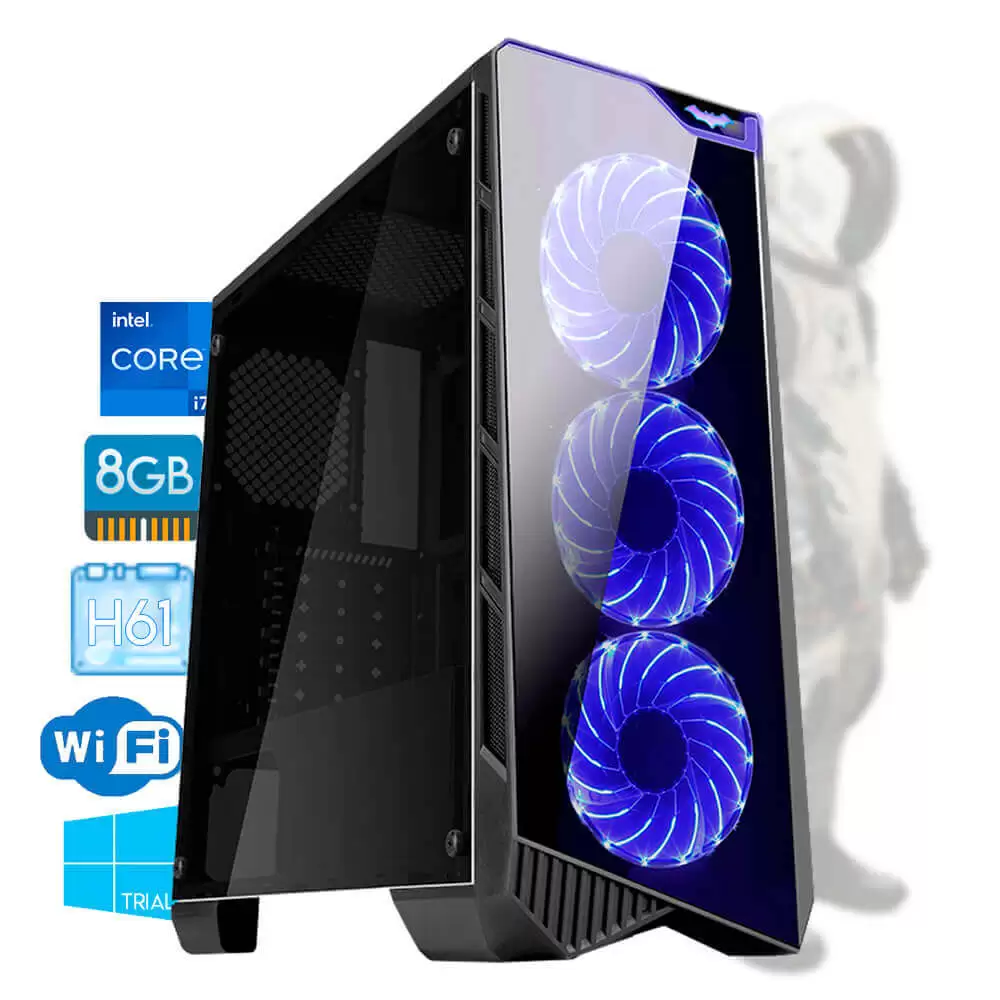 PC Gamer Completo i7 8GB 500w 240GB Wi-Fi WIN10 Voyager - PC Tech