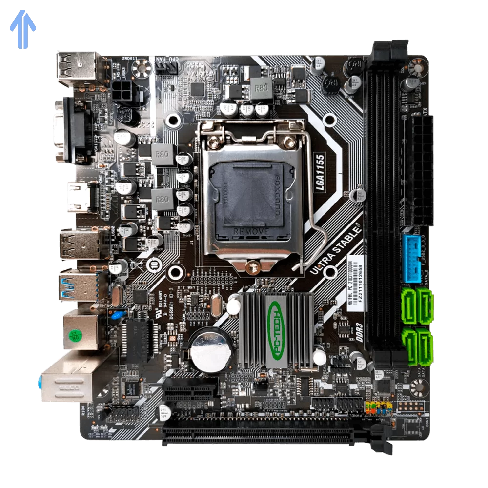 Placa Mãe H61 FFKS LGA 1155 2ª e 3ª geração com USB 3.0 LAN 10/100/1000 DDR3 VGA HDMI PCIE x16 2.0 PC-TECH BOX - Imagem 2