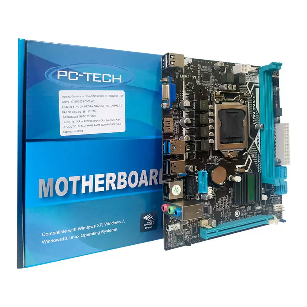 Placa Mãe H310 CNB LGA 1151 6ª/7ª/8ª e 9ª geração com USB 3.0 DDR4 VGA HDMI PCIE x16 3.0 PC-TECH Box