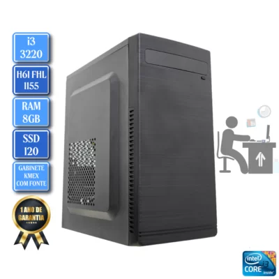 Computador INTEL i3 3220 H61 FHL LGA1155 RAM 8GB SSD 120GB - PC TECH
