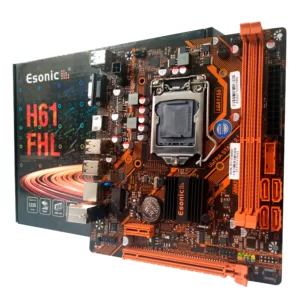 Placa Mãe H61 FHL LGA 1155 2ª e 3ª geração com USB 3.0 DDR3 VGA HDMI PCIE x16 2.0 ESONIC BOX