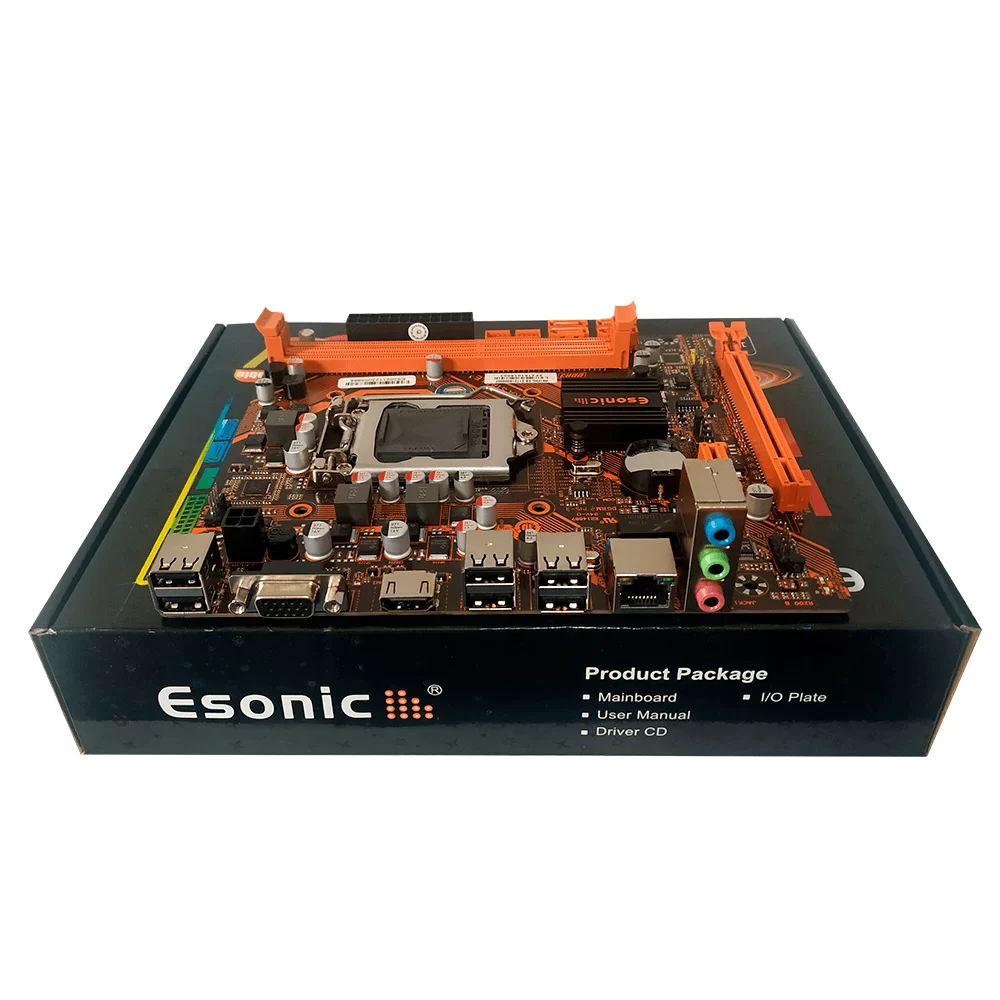 Placa Mãe H61 FHL LGA 1155 2ª e 3ª geração com USB 3.0 DDR3 VGA HDMI PCIE x16 2.0 ESONIC BOX - Imagem 4