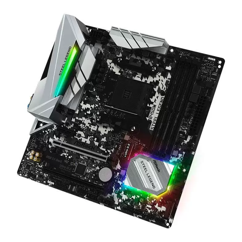 PLACA MÃE ASROCK B450M STEEL LEGEND DDR4 SOCKET AM4 CHIPSET AMD mATX - Imagem 7