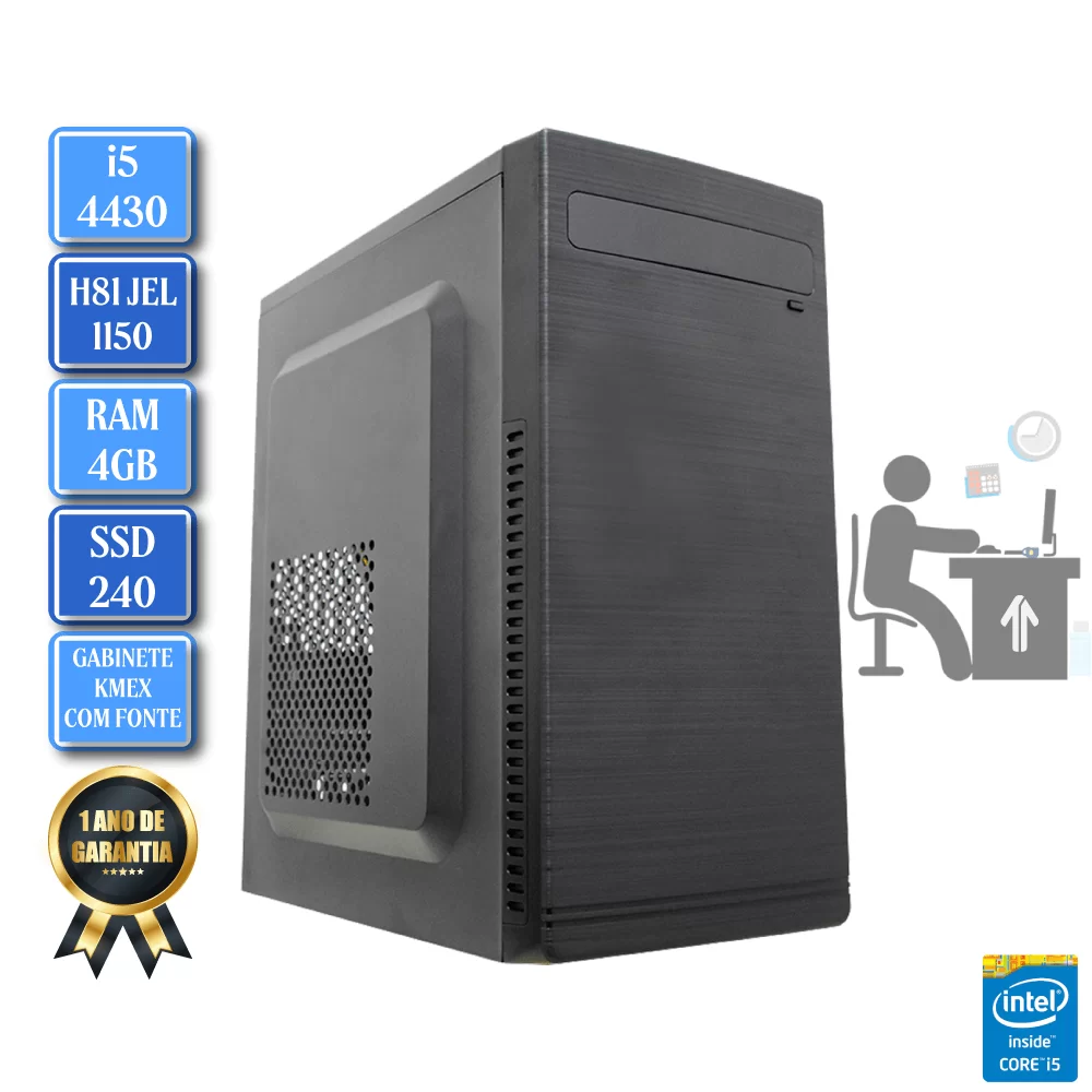 Computador INTEL i5 4430 H81 JEL LGA 1150 RAM 4GB SSD 240GB - PC TECH