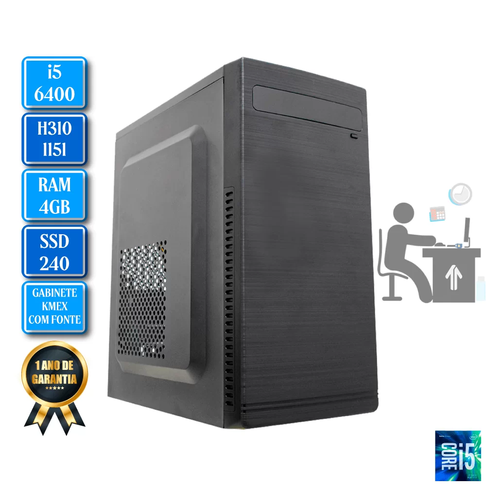 Computador i5 6ª Geração RAM 4GB SSD 240GB H310 1151 - PC TECH