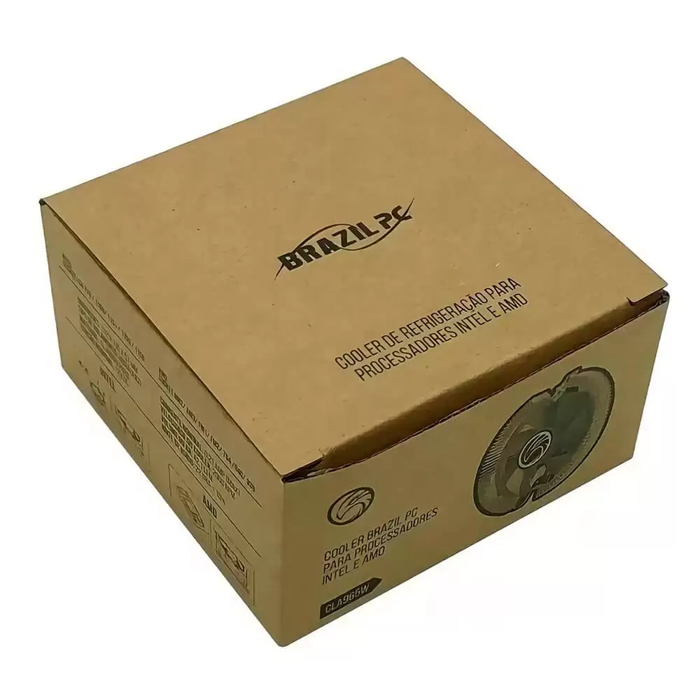 COOLER UNIVERSAL PARA PROCESSADORES INTEL E AMD FAN CLA965W COM DISSIPADOR RADIAL BrazilPC - Imagem 4