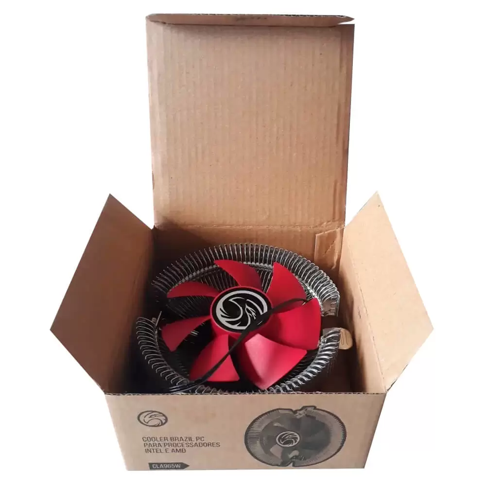 COOLER UNIVERSAL PARA PROCESSADORES INTEL E AMD FAN CLA965W COM DISSIPADOR RADIAL BrazilPC - Imagem 6