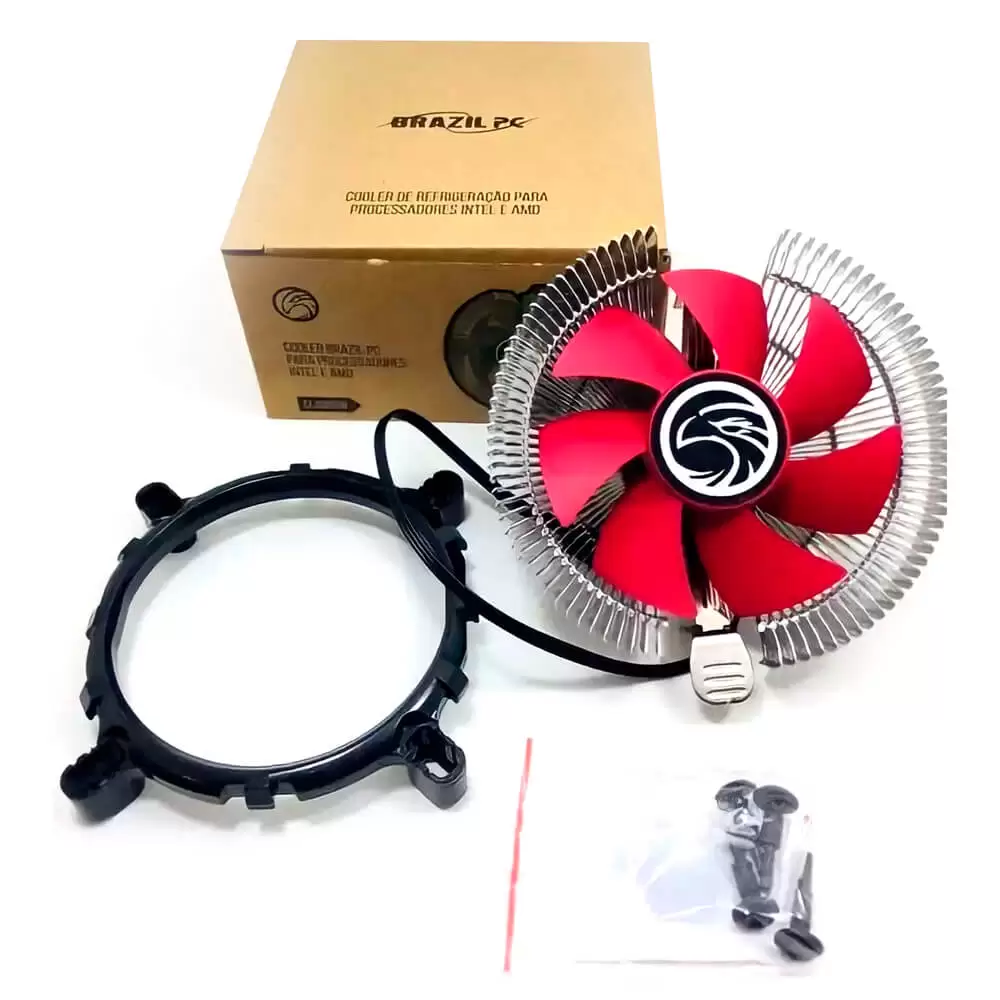 COOLER UNIVERSAL PARA PROCESSADORES INTEL E AMD FAN CLA965W COM DISSIPADOR RADIAL BrazilPC