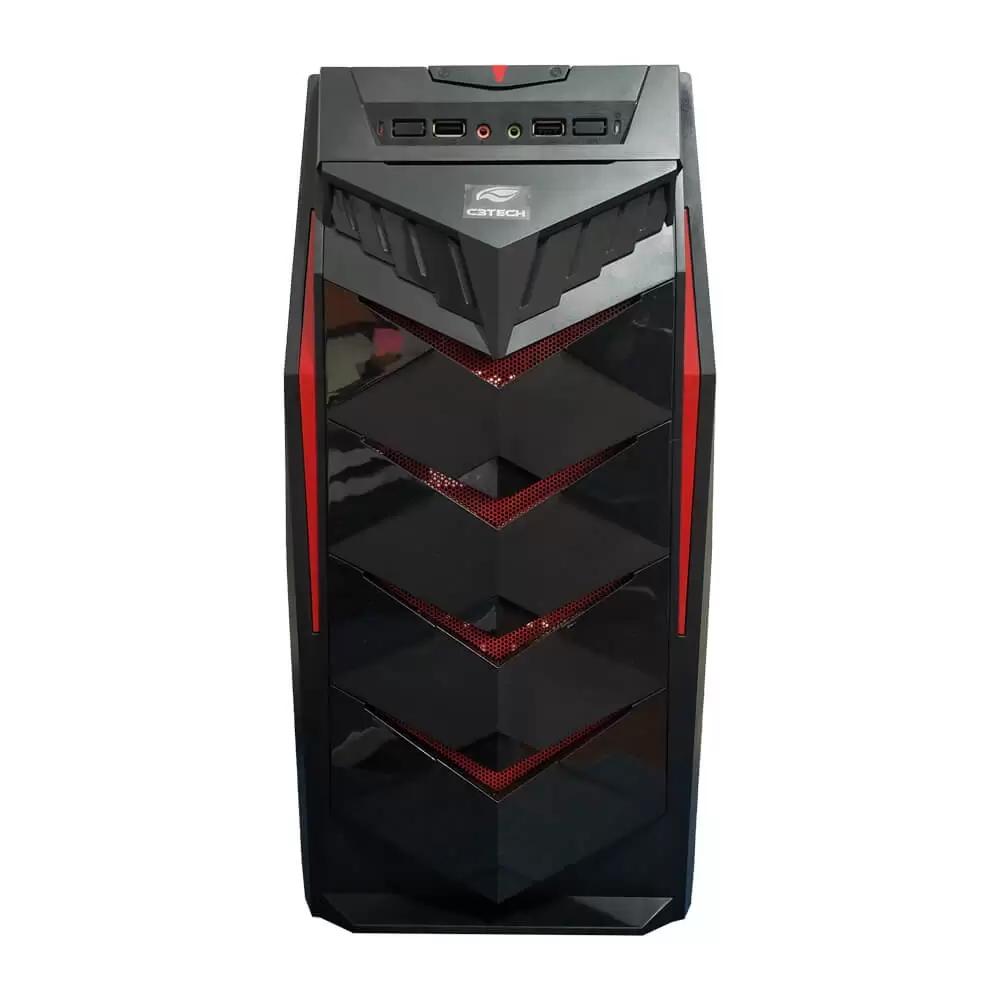 Gabinete Gamer MT-G70BK Audio HD C3Tech Mid tower Sem Fonte - Imagem 3