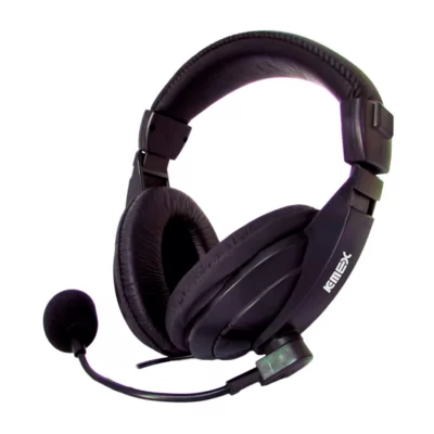 Fone de Ouvido Headset com Microfone ARS-7500 K-MEX 40mm multimídia Conexão P2 3.5mm Stereo Preto