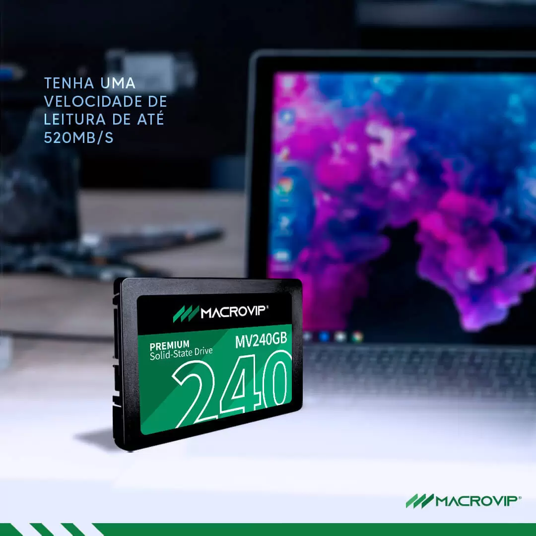 SSD 240 GB MACROVIP MV240GB 2.5” SATA III LEITURA 520MBPS / GRAVAÇÃO 450MBPS BOX - Imagem 4