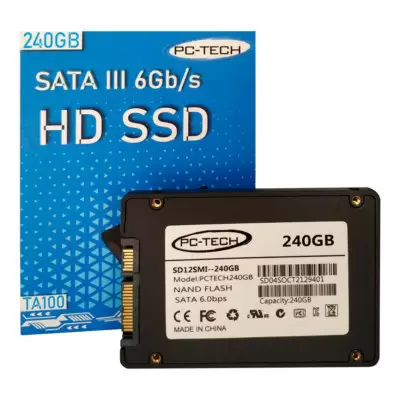 HD SSD 240gb Sata III 2.5" Leitura 550Mbps / Gravação 480Mbps PT-240A PC – TECH