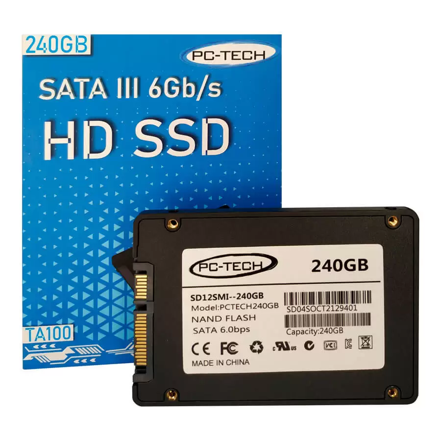 HD SSD 240gb Sata III 2.5" Leitura 550Mbps / Gravação 480Mbps PT-240A PC – TECH