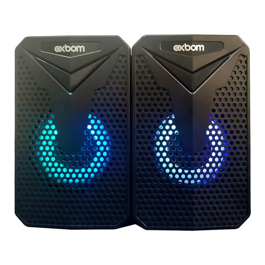 CAIXA DE SOM USB COM LED COLORIDO 10W 5V CS-C54 EXBOM PARA DESKTOP E NOTEBOOK - Imagem 11