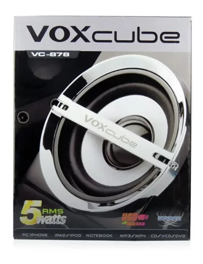 CAIXA DE SOM 5W RMS USB VC-878 VOX CUBE PARA DESKTOP NOTEBOOK SMARTPHONE - Image 2