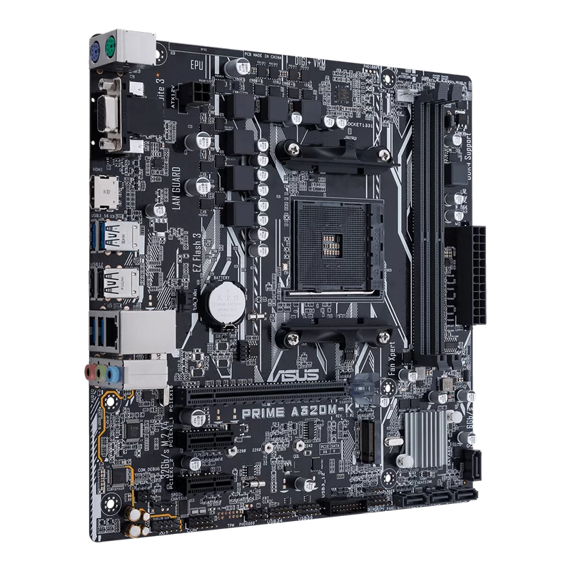 PLACA MÃE ASUS PRIME A320M-K/BR AMD AM4 DDR4 RYZEN MICRO ATX OEM