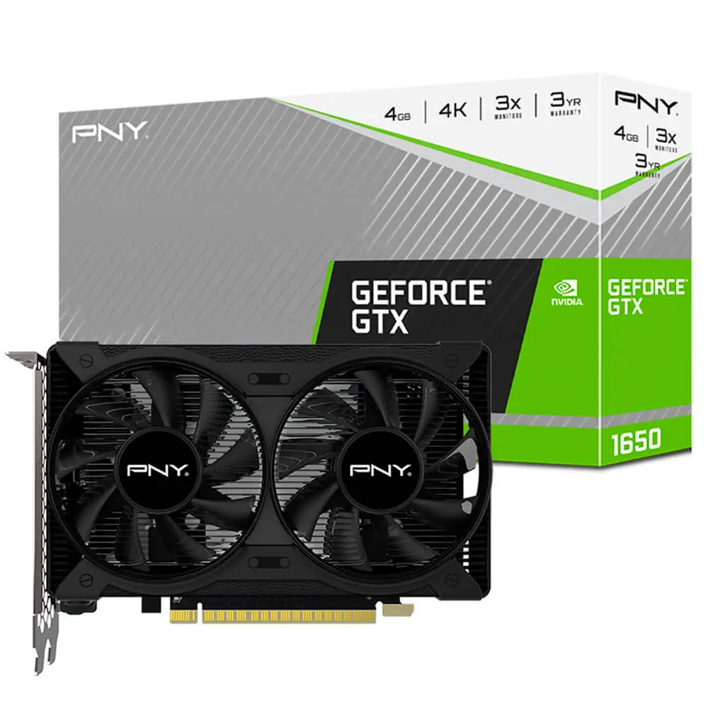 PLACA DE VÍDEO GEFORCE GTX 1650 PNY NVIDIA 4GB GDDR6 128BIT