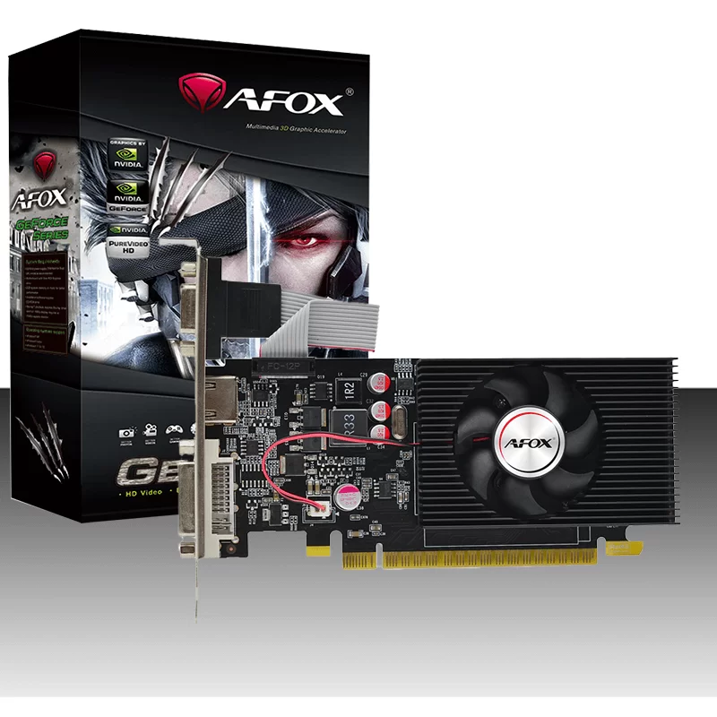 Placa de Vídeo GeForce GT730 4GB DDR3 128 Bits AFOX HDMI DVI VGA