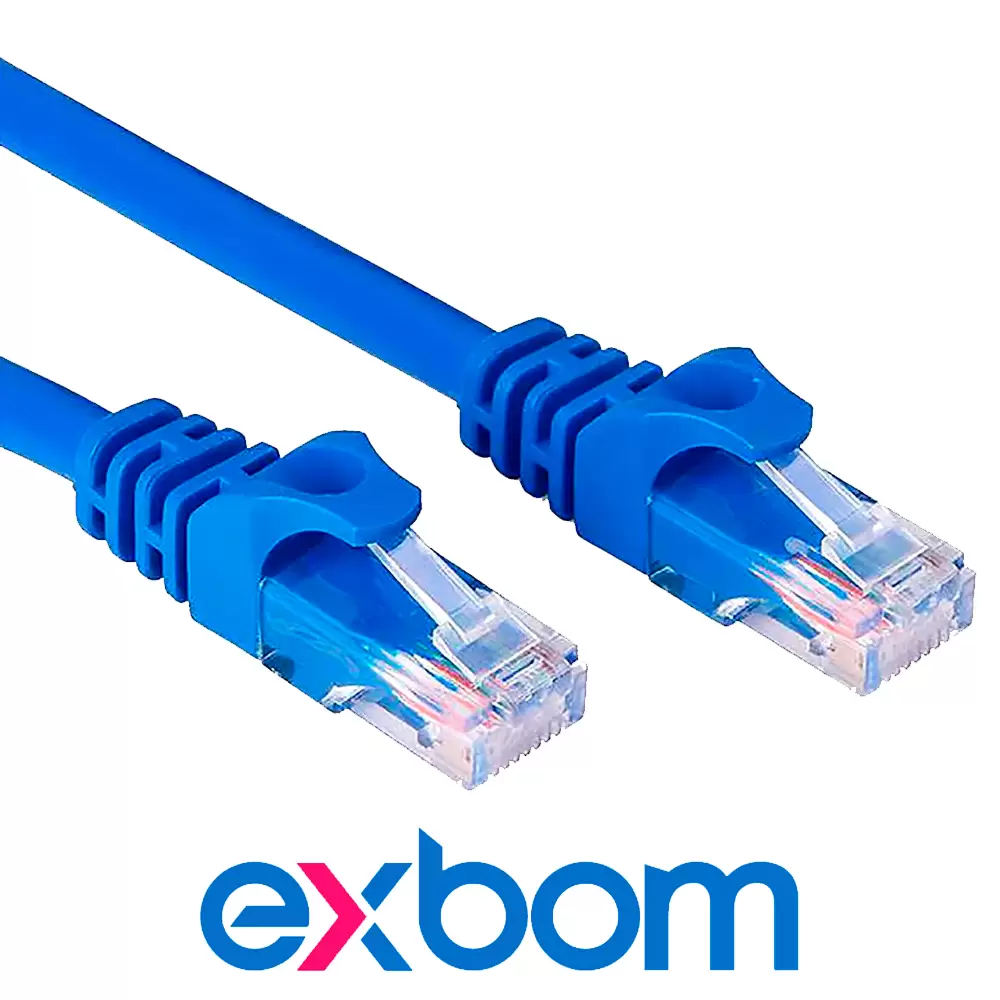 CABO DE REDE ETHERNET 3 METROS 1GBPS RJ45 CAT 5E GIGABIT CBX-N5C50 EXBOM