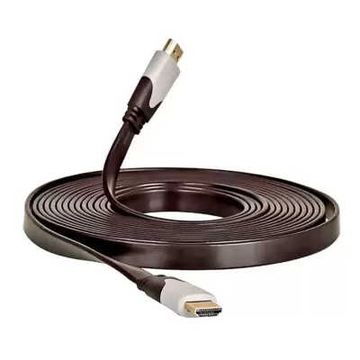 Cabo HDMI Achatado 3 Metros Versão 1.4 Conector Banhado a Ouro EXBOM Suporte 3D Full HD 1080P FLAT - CBX-HB30SM - Image 3