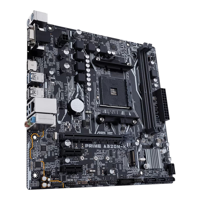 PLACA MÃE ASUS PRIME A320M-K/BR AMD AM4 DDR4 RYZEN MICRO ATX OEM - Imagem 5